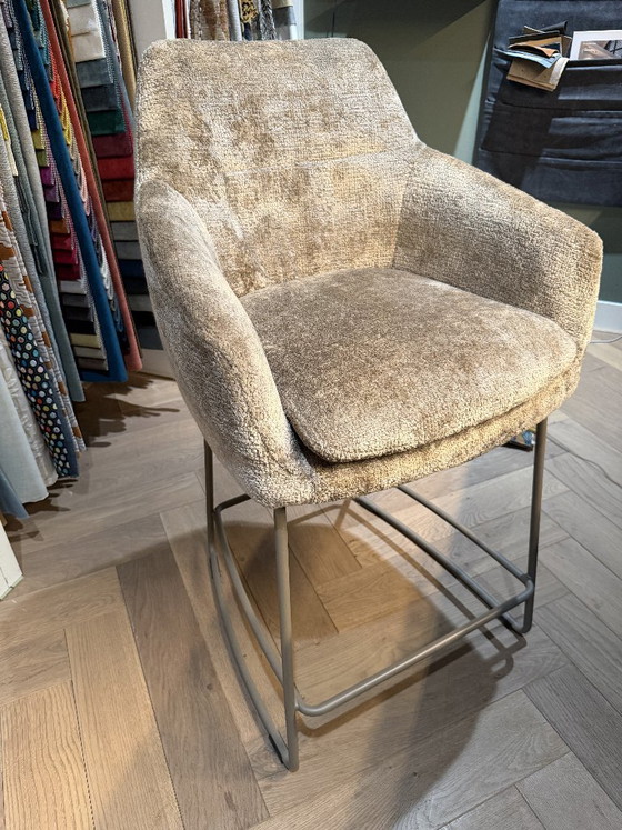 3 Barstoelen Fabr. Mobitec Model Saga – Barkrukken, Metal, Textile (photo 3 of 7)