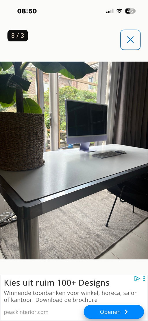 Table Kho Le Liang 160x80 – Kho Liang Ie, bureau, Metal (photo 2 of 5)