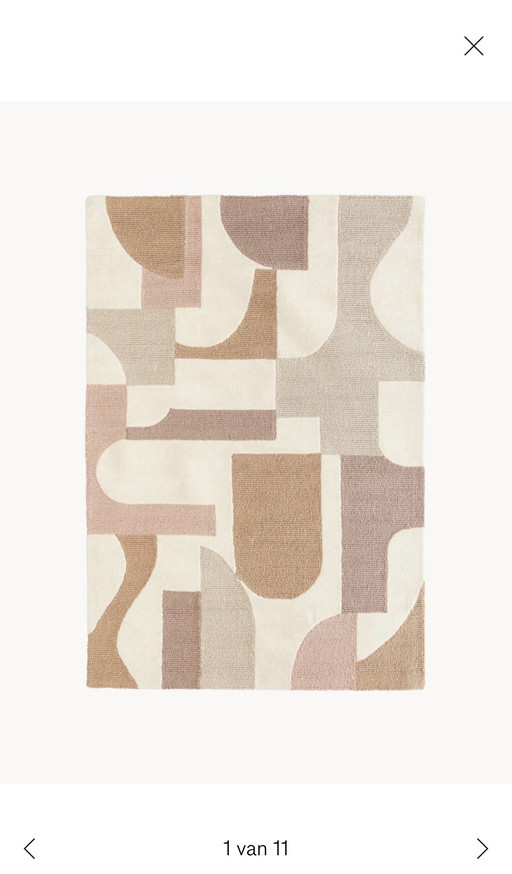 NIEUW! Westwing Handgetuft wollen vloerkleed Corin