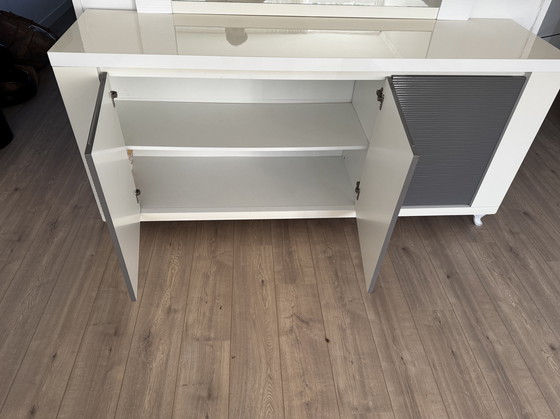 Image 1 of Sideboard with mirror - modern white/grey with plenty of storage space