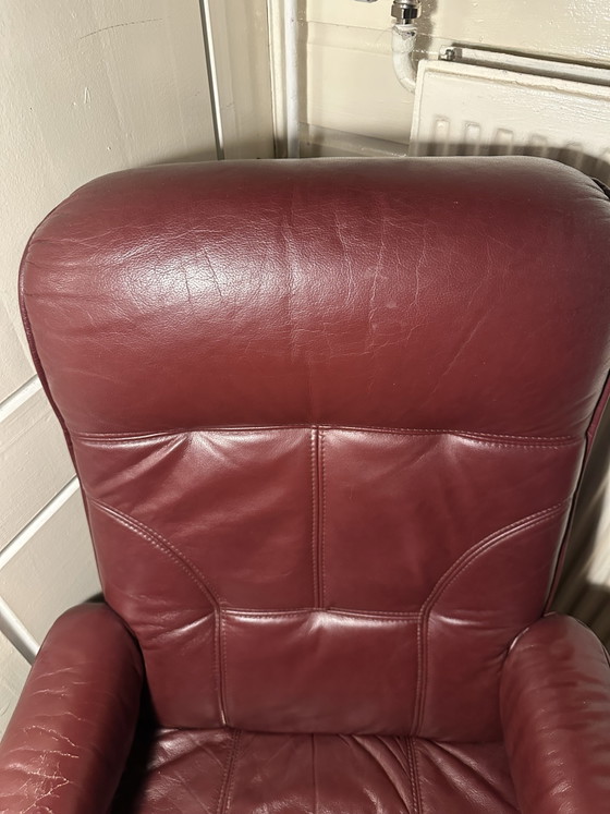 Andersson Relaxfauteuil – Verstelbare relaxstoel, Leather, Wood (photo 5 of 8)