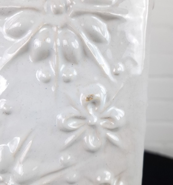 Vintage Scheurich Vase Kosmos Sputnik White Glazed Ceramic 1970s West Germany Model 263-31 (photo 6 of 9)