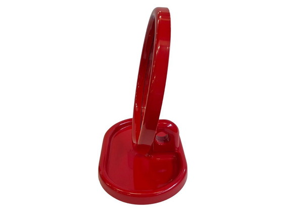 Image 1 of Specchio da Tavolo Vintage Gedy Design - Modello "Sylvie" - Rosso Space Age '70
