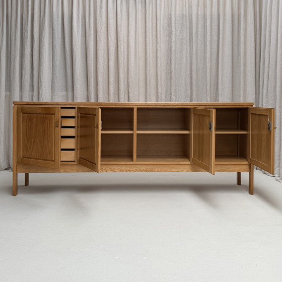 Credenza in rovere biondo, Jos De Mey, Van Den Berghe-Pauvers, Gand, Belgio, anni '70 – Credenze, Wood (photo 8 of 15)