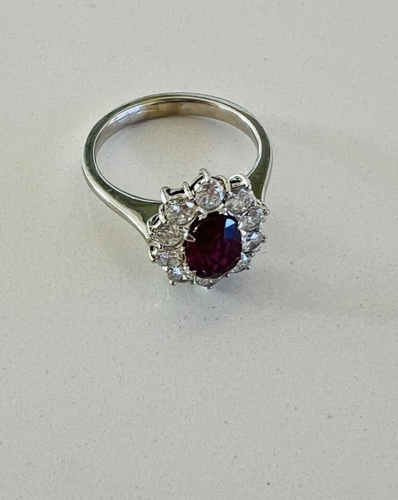 Image 1 of Brambilla Milano Ring - 1.30ct Ruby & Extra/IF Diamonds - Certified 1989