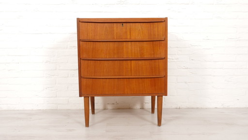 Commode danoise vintage | Teck | 4 tiroirs