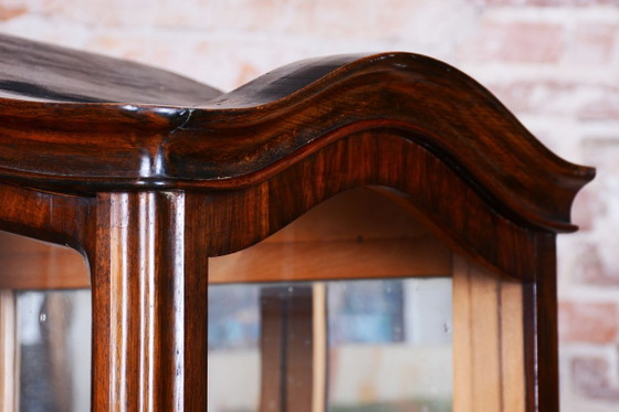 Restored Biedermeier Display Cabinet, Maple, Walnut, Polish, Czech, 1850s – Glass, Wood (photo 3 of 18)