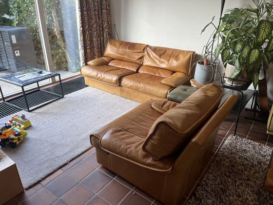 Image 1 of Sofá coñac/camello, diseño de los años 70/80