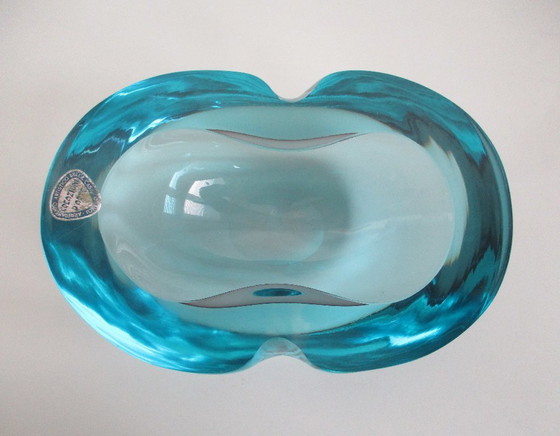 Image 1 of Creazioni d'arte, glazen asbak, toegeschreven aan Flavio Poli