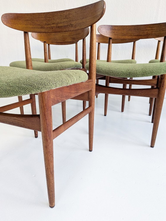 Image 1 of Set van 6 Midcentury eetkamerstoelen uit de jaren 60