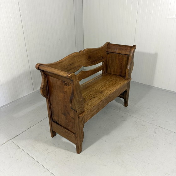 Image 1 of Antique oak bench 1900's
