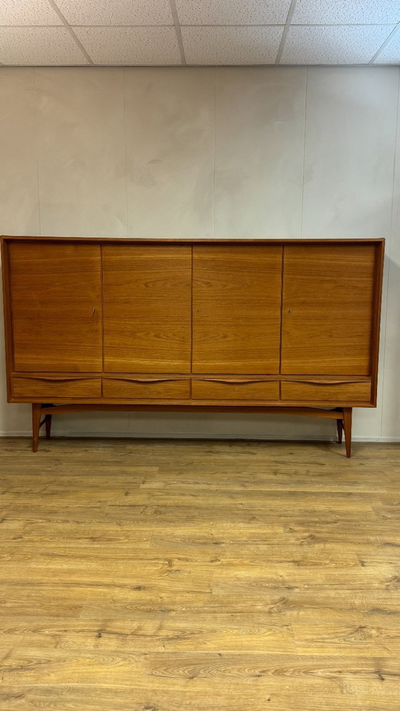 Image 1 of Vintage teak highboard, tall cabinet