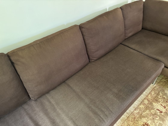 Divano a 3 posti con chaise longue Charles di B&B Italia, tessuto marrone Limite. – Divani, Textile (photo 6 of 15)
