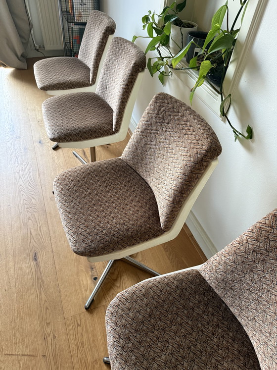 Image 1 of Vintage chrome swivel chairs