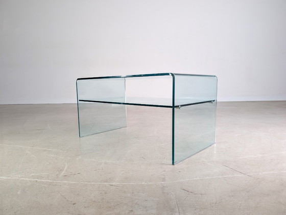 Image 1 of Originele glazen salontafel Sovet Italia Design bijzettafel