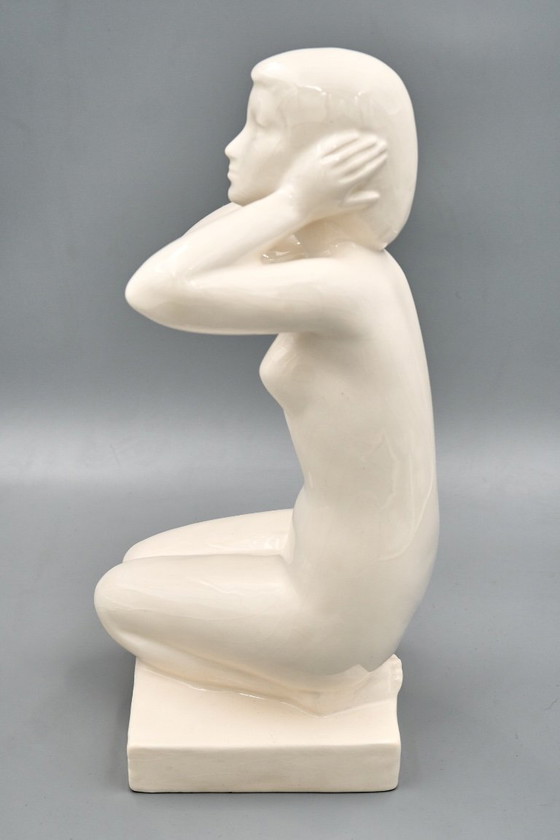 Figure Féminine en Céramique, Tchécoslovaquie des années 1960 – Sculptures, Ceramic (photo 4 of 16)