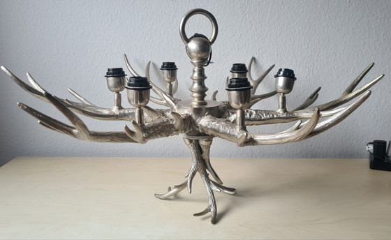 Lampe en bois de cerf Colmore by Diga. RARE!, Luminaires, Aluminium, Noir (photo 9 sur 13)