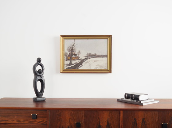 Image 1 of Peinture "The Winterscape", design scandinave, années 1960