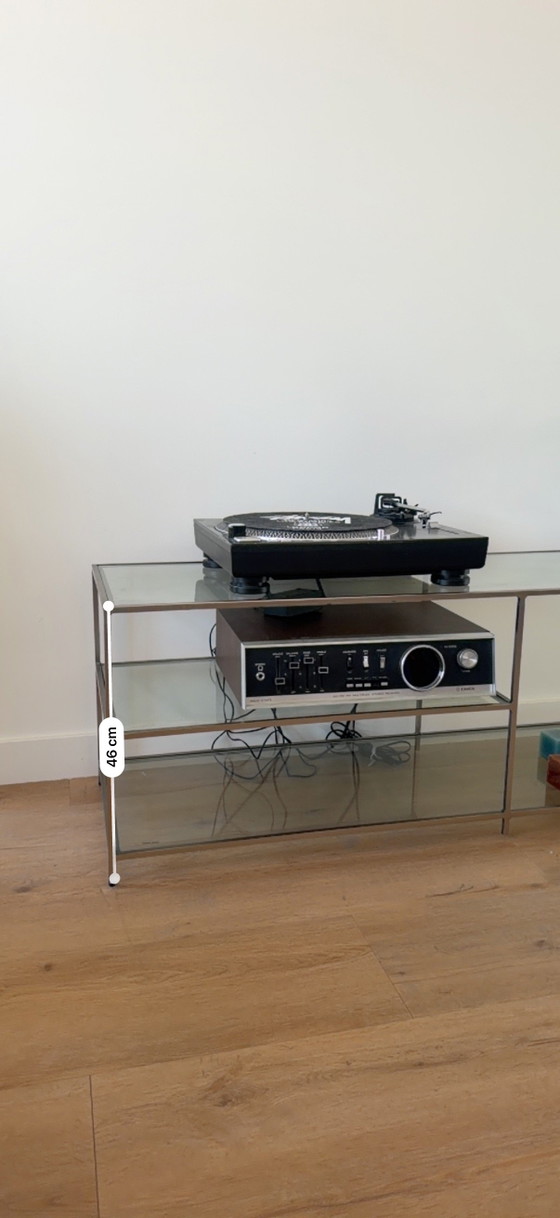 Glass HIFI TV unit / audio unit metal frame – LaRedoute France, Sideboard, Brass (photo 5 of 8)