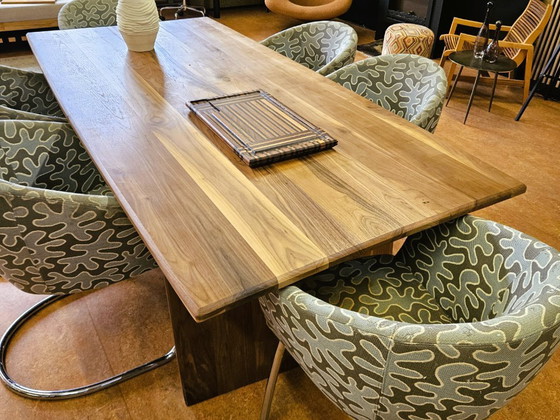 Image 1 of Danish design solid american walnut dinner table