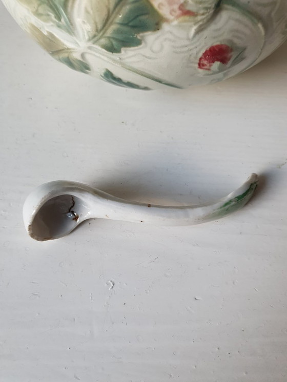 Image 1 of Antieke Keller & Guérin St Clément aardbeienset ca 1900