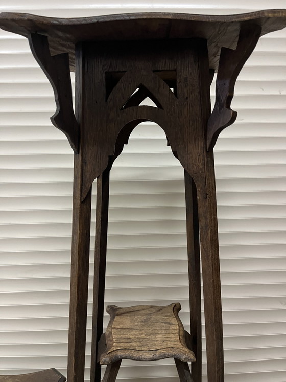 Alter Eichenpflanzentisch im Jugendstil – Wood (photo 4 of 8)