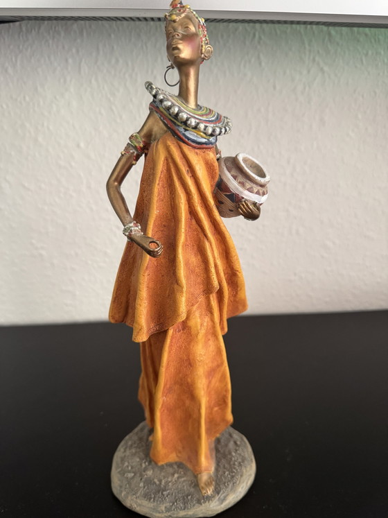 Image 1 of African Women Decorative Figurine / Sculpture Handmade