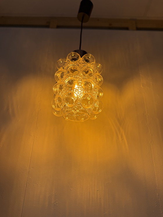 Image 1 of Lampada a sospensione vintage in vetro a bolle, Helena Tynell anni '70