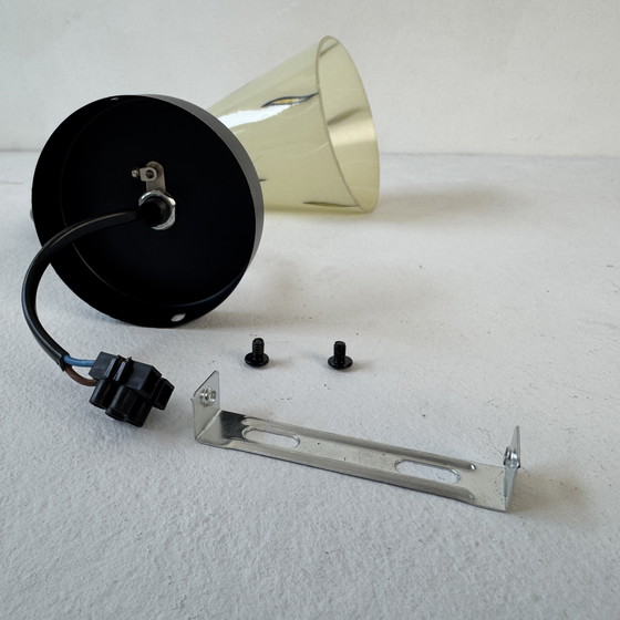 Image 1 of Lot of 3 Vintage Glass Wall Lights
