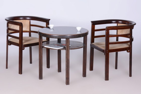 Restored Art Deco Small Table, by J. Hoffmann, Wiener Werkstätte, Czech, 1910s – Side tables, Wood (photo 4 of 11)