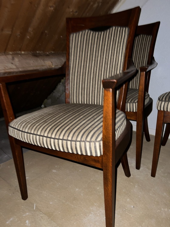 6 sedie da pranzo Bannink Art Nouveau – Tessile, Legno (photo 4 of 8)