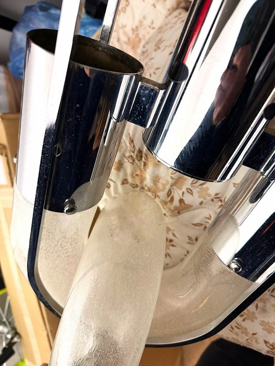 Image 1 of Cadena de araña de cristal de Murano y metal de Aldo Nason para Mazzega