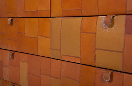 Image 1 of TITO AGNOLI FOR CALEIDO/POLTRONA FRAU CHEST OF DRAWERS IN PATHWORK LEATER