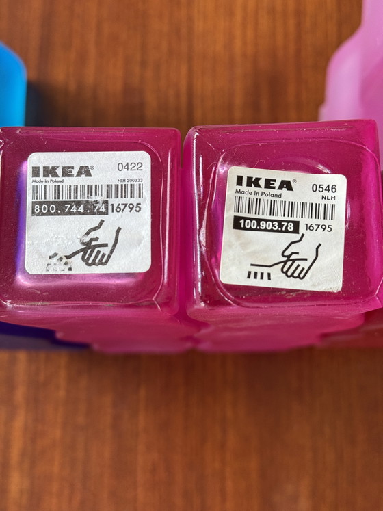 Image 1 of Set di 7 vasi vintage IKEA Skamt Squiggle Zigzag, design anni '90