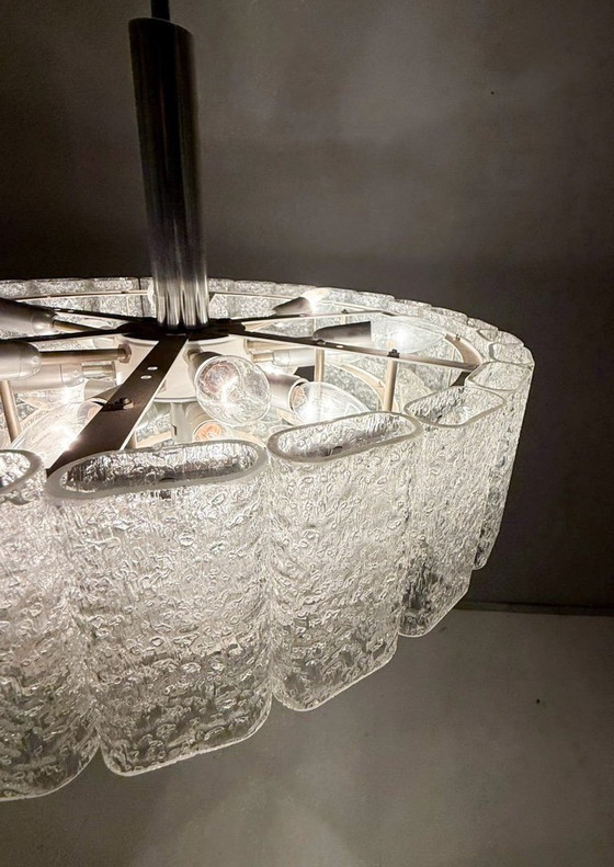 Image 1 of Lámpara de techo/araña de mediados de siglo, diseñada por Doria Leuchten, Alemania, década de 1970.