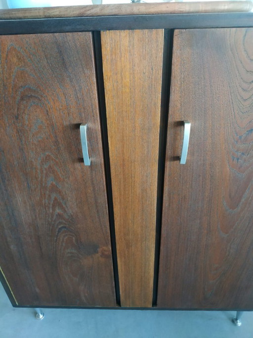 Meuble mural scandinave vintage unique des années 1960