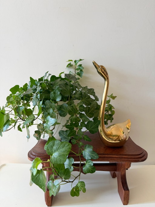 Small vintage wooden plant stand