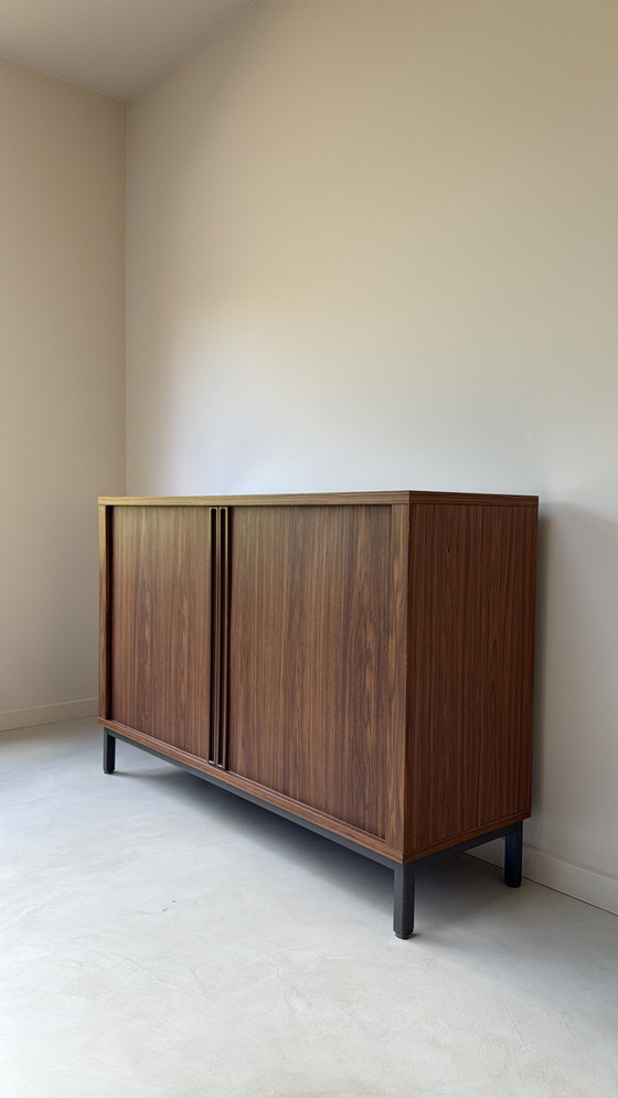 Image 1 of Vintage wooden sideboard with tambour doors