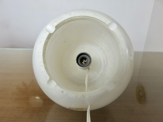 Image 1 of Alabaster Lamp with Double Lighting, "Boule" Shape, 1970