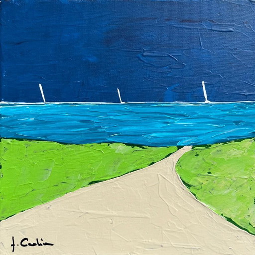 Acryl auf bespanntem Keilrahmen.  Format 20x20 cm.