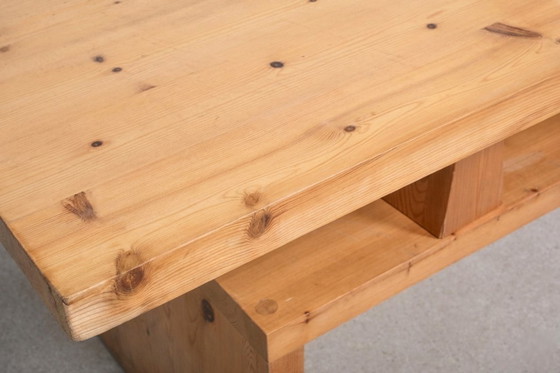 Image 1 of Scandinavian solid pine side table - attributed to Roland Wilhelmsson, Sweden 1970