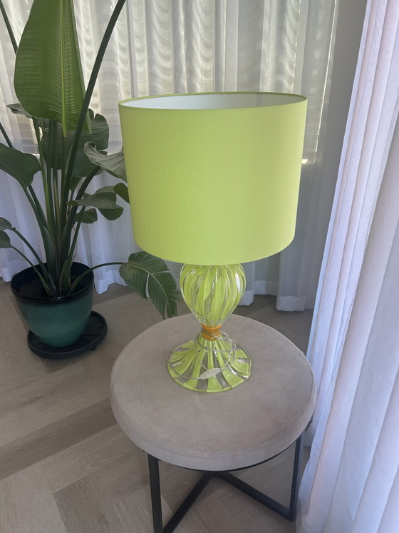 Vintage Murano Glass Table Lamp – Textile (photo 5 of 7)
