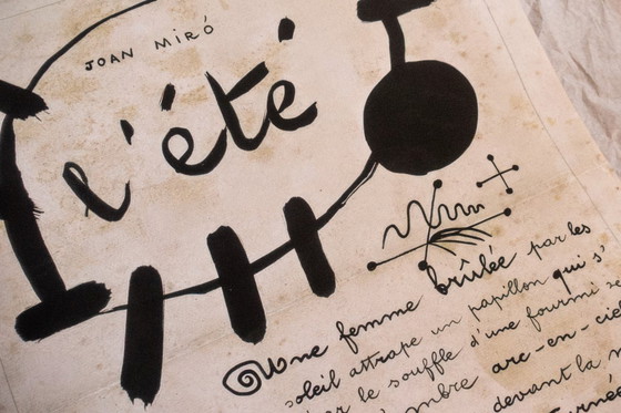 Image 1 of L’été Poème-image Soleil et Lune de Joan Miró 1927 - Affiche 50 × 70 cm