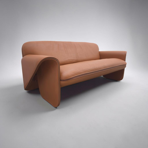 De Sede ds 125 Gerd Lange canapé design, canapé en cuir, canapé, desede trois places, cognac