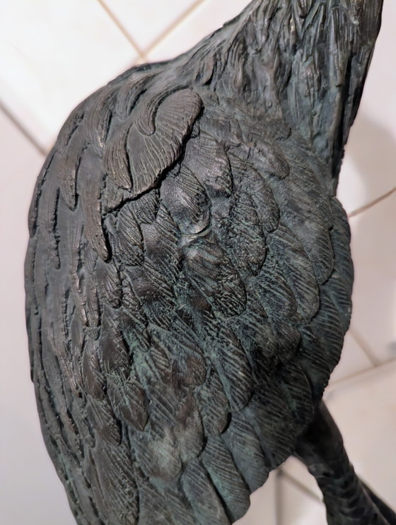 Image 1 of Sculpture de héron de haute qualité