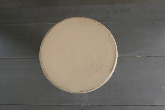 Image 1 of Vintage Aardewerk Zware Vaas Wit Hydromiek