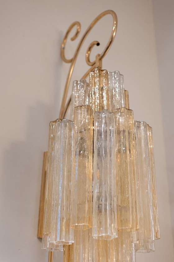 Image 1 of Venini, von. Paar Wandleuchten aus Muranoglas. 1950er-60er Jahre.