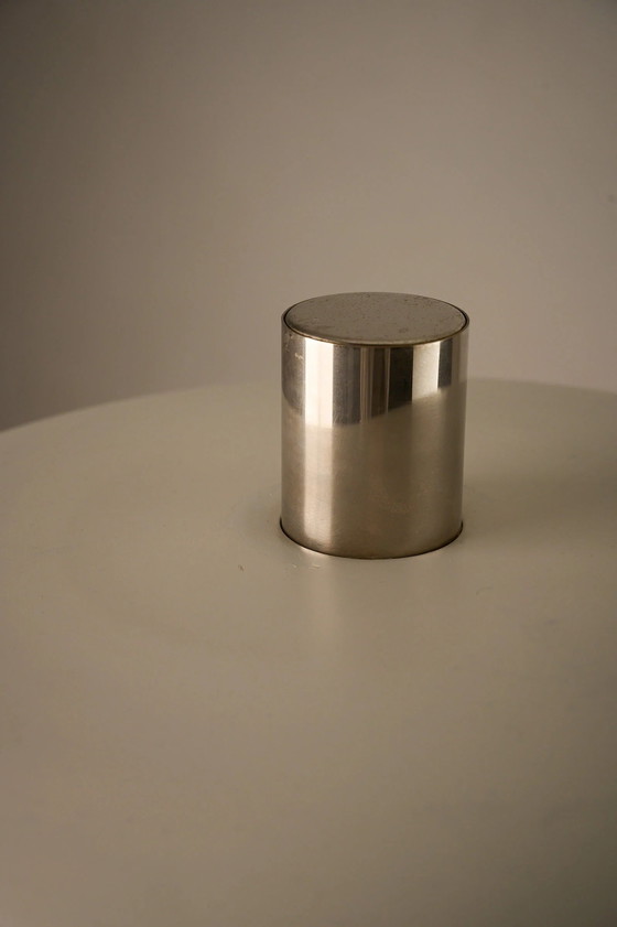 Lámpara de mesa Space Age tipo hongo con tallo cromado, Lámparas de mesa, Metal, Cromo, Blanco (foto 6 de 9)