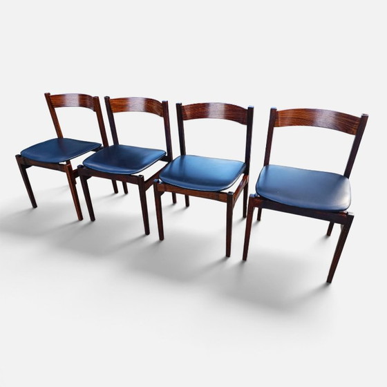 4x Gianfranco Frattini Stuhl Cassina 1960er Jahre Italien Palisanderholz Wunderschöne Stühle, entworfen von (photo 9 of 12)