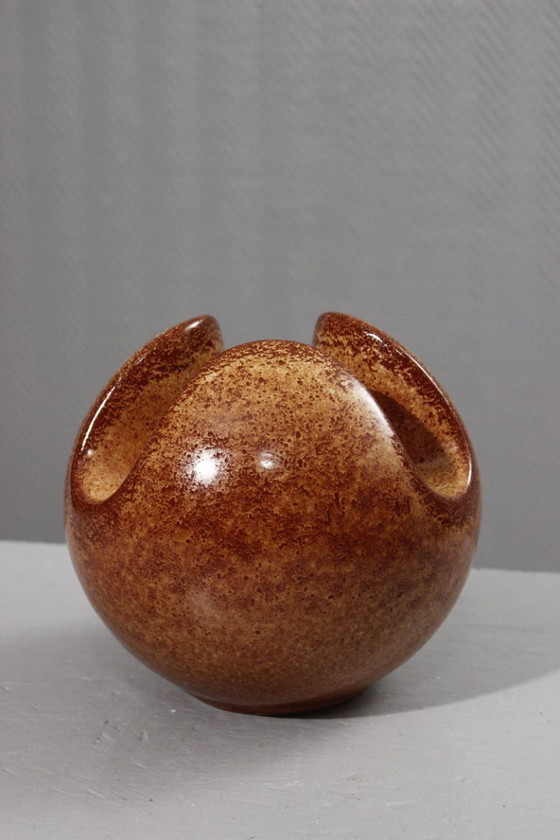 Image 1 of Roberto Rigon & Bertoncello Ceramiche - Rare trilobed sphere vase, Italy, 1970s